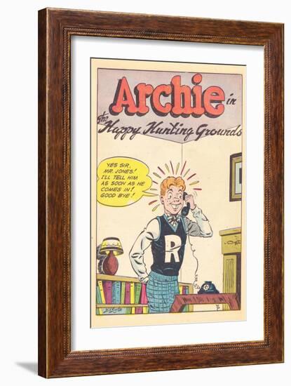 Archie Comics Retro: Archie Comic Panel Happy Hunting Grounds (Aged)-Bill Vigoda-Framed Art Print