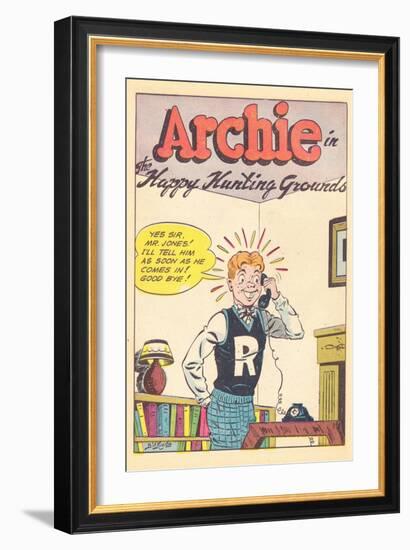 Archie Comics Retro: Archie Comic Panel Happy Hunting Grounds (Aged)-Bill Vigoda-Framed Art Print