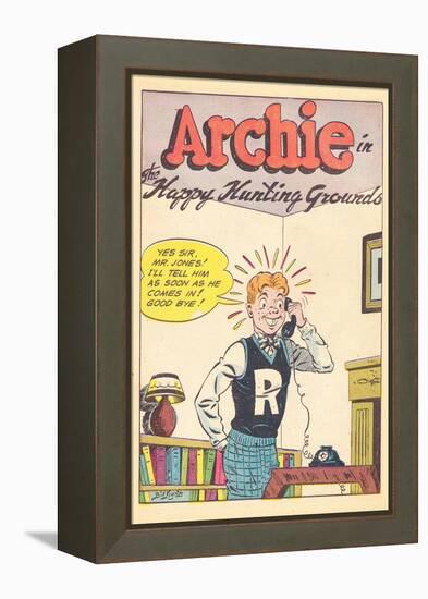 Archie Comics Retro: Archie Comic Panel Happy Hunting Grounds (Aged)-Bill Vigoda-Framed Stretched Canvas