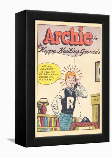 Archie Comics Retro: Archie Comic Panel Happy Hunting Grounds (Aged)-Bill Vigoda-Framed Stretched Canvas