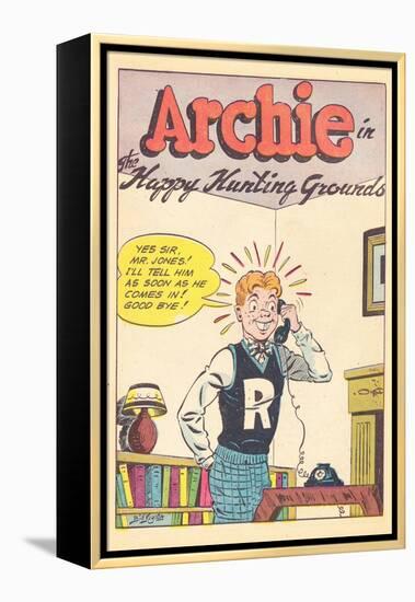 Archie Comics Retro: Archie Comic Panel Happy Hunting Grounds (Aged)-Bill Vigoda-Framed Stretched Canvas