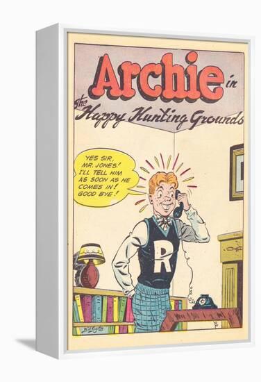 Archie Comics Retro: Archie Comic Panel Happy Hunting Grounds (Aged)-Bill Vigoda-Framed Stretched Canvas