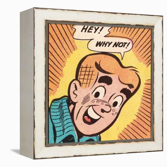 Archie Comics Retro: Archie Comic Panel; Hey! Why Not? (Aged)-null-Framed Stretched Canvas