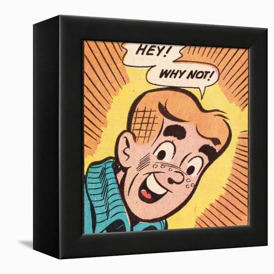 Archie Comics Retro: Archie Comic Panel; Hey! Why Not? (Aged)-null-Framed Stretched Canvas