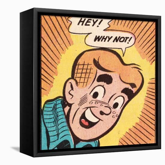 Archie Comics Retro: Archie Comic Panel; Hey! Why Not? (Aged)-null-Framed Stretched Canvas