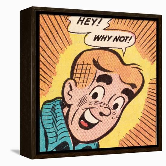 Archie Comics Retro: Archie Comic Panel; Hey! Why Not? (Aged)-null-Framed Stretched Canvas