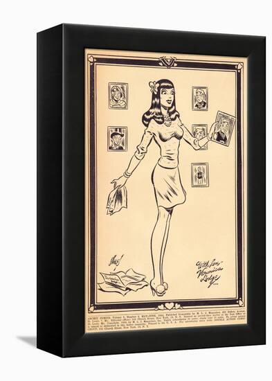 Archie Comics Retro: Archie Comic Panel With Love Veronica Lodge (Aged)-Harry Sahle-Framed Stretched Canvas