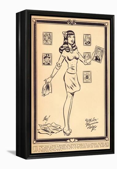 Archie Comics Retro: Archie Comic Panel With Love Veronica Lodge (Aged)-Harry Sahle-Framed Stretched Canvas