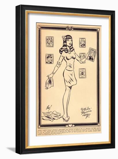 Archie Comics Retro: Archie Comic Panel With Love Veronica Lodge (Aged)-Harry Sahle-Framed Art Print