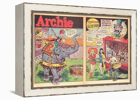 Archie Comics Retro: Archie Comic Spread Circus Serenade  (Aged)-Harry Sahle-Framed Stretched Canvas