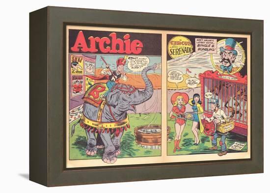 Archie Comics Retro: Archie Comic Spread Circus Serenade  (Aged)-Harry Sahle-Framed Stretched Canvas