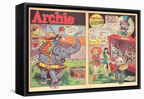 Archie Comics Retro: Archie Comic Spread Circus Serenade  (Aged)-Harry Sahle-Framed Stretched Canvas