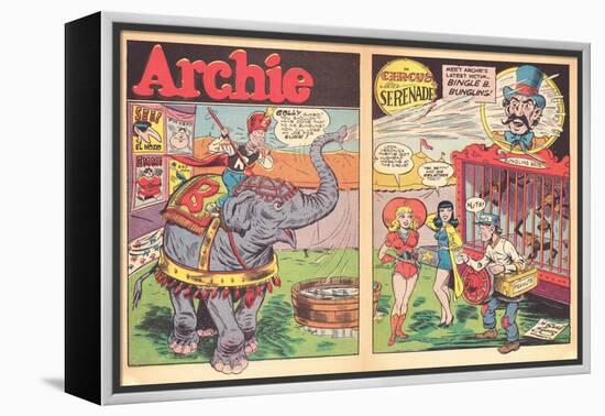 Archie Comics Retro: Archie Comic Spread Circus Serenade  (Aged)-Harry Sahle-Framed Stretched Canvas