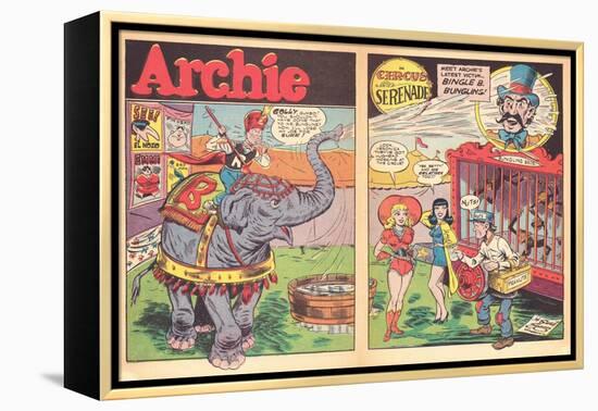 Archie Comics Retro: Archie Comic Spread Circus Serenade  (Aged)-Harry Sahle-Framed Stretched Canvas