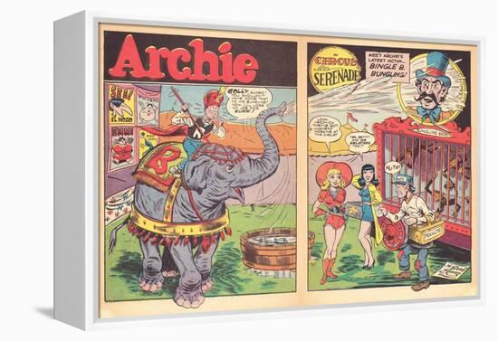 Archie Comics Retro: Archie Comic Spread Circus Serenade  (Aged)-Harry Sahle-Framed Stretched Canvas