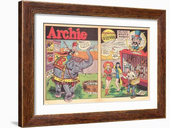 Archie Comics Retro: Archie Comic Spread Circus Serenade  (Aged)-Harry Sahle-Framed Premium Giclee Print