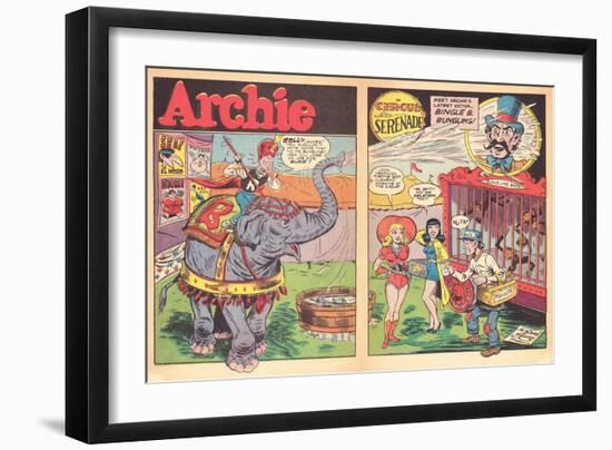 Archie Comics Retro: Archie Comic Spread Circus Serenade  (Aged)-Harry Sahle-Framed Premium Giclee Print