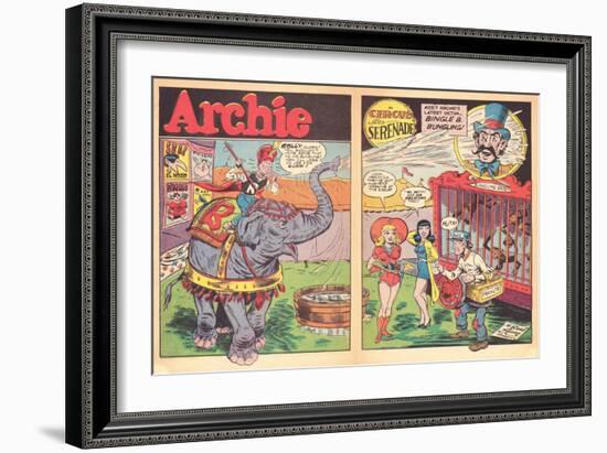 Archie Comics Retro: Archie Comic Spread Circus Serenade  (Aged)-Harry Sahle-Framed Premium Giclee Print