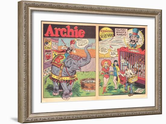 Archie Comics Retro: Archie Comic Spread Circus Serenade  (Aged)-Harry Sahle-Framed Art Print