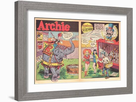 Archie Comics Retro: Archie Comic Spread Circus Serenade  (Aged)-Harry Sahle-Framed Art Print