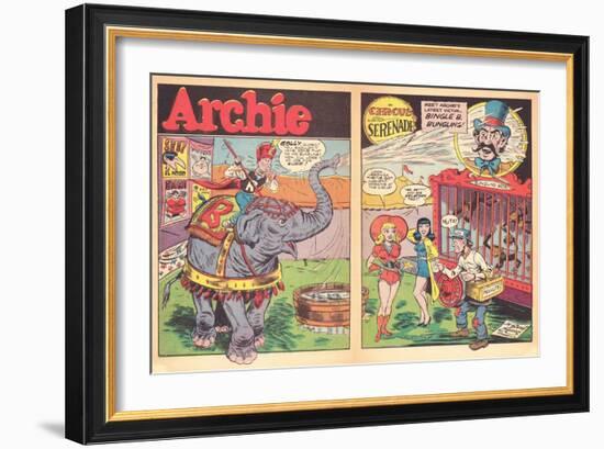 Archie Comics Retro: Archie Comic Spread Circus Serenade  (Aged)-Harry Sahle-Framed Art Print