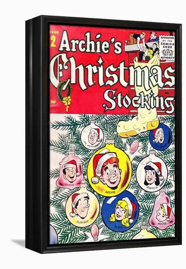 Archie Comics Retro: Archie's Christmas Stocking Cover No.2 (Aged)-null-Framed Stretched Canvas