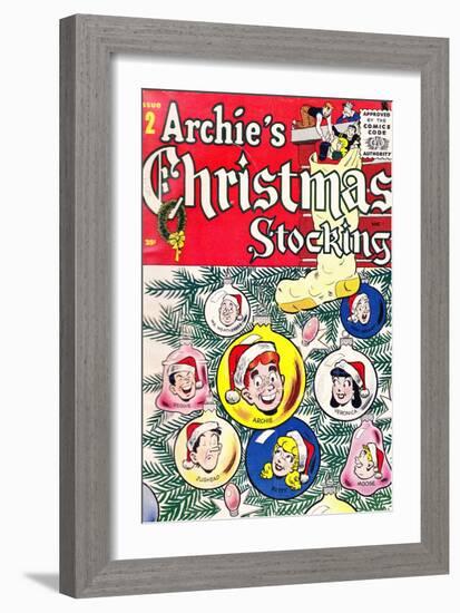 Archie Comics Retro: Archie's Christmas Stocking Cover No.2 (Aged)-null-Framed Art Print