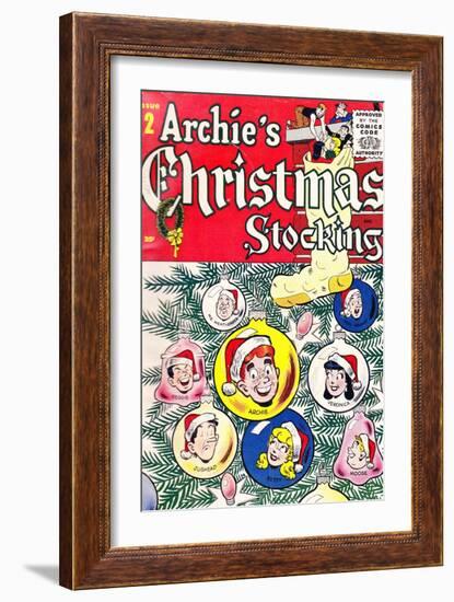 Archie Comics Retro: Archie's Christmas Stocking Cover No.2 (Aged)-null-Framed Art Print