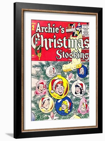 Archie Comics Retro: Archie's Christmas Stocking Cover No.2 (Aged)-null-Framed Art Print