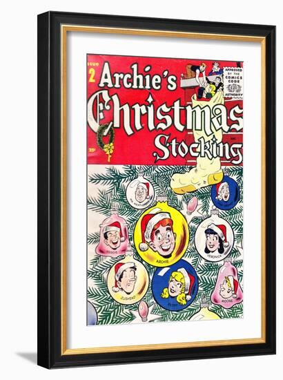 Archie Comics Retro: Archie's Christmas Stocking Cover No.2 (Aged)-null-Framed Art Print