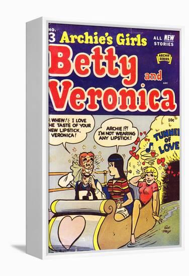 Archie Comics Retro: Archie's Girls Betty and Veronica Comic Book Cover No.3 (Aged)-George Frese-Framed Stretched Canvas