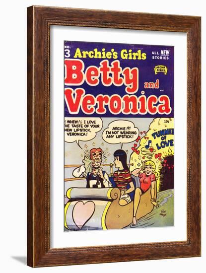 Archie Comics Retro: Archie's Girls Betty and Veronica Comic Book Cover No.3 (Aged)-George Frese-Framed Premium Giclee Print