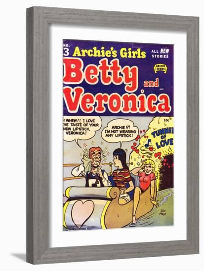 Archie Comics Retro: Archie's Girls Betty and Veronica Comic Book Cover No.3 (Aged)-George Frese-Framed Art Print