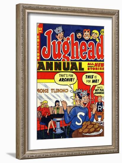 Archie Comics Retro: Jughead Annual Comic Book Cover No.1 (Aged)-null-Framed Art Print