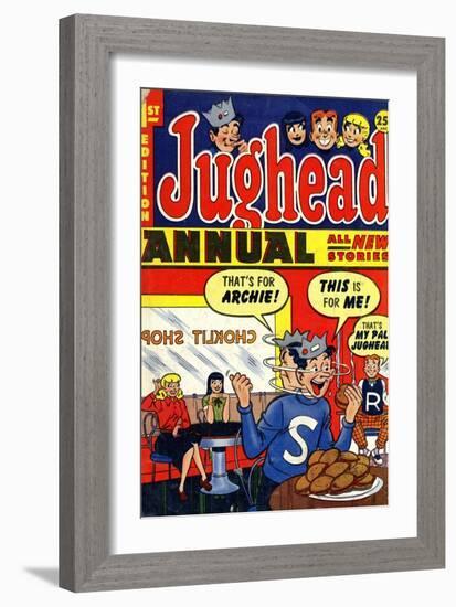 Archie Comics Retro: Jughead Annual Comic Book Cover No.1 (Aged)-null-Framed Art Print