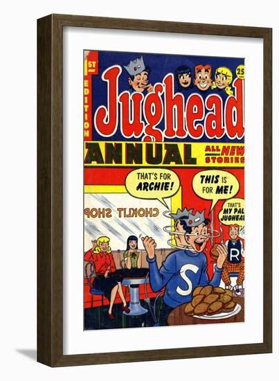 Archie Comics Retro: Jughead Annual Comic Book Cover No.1 (Aged)-null-Framed Art Print