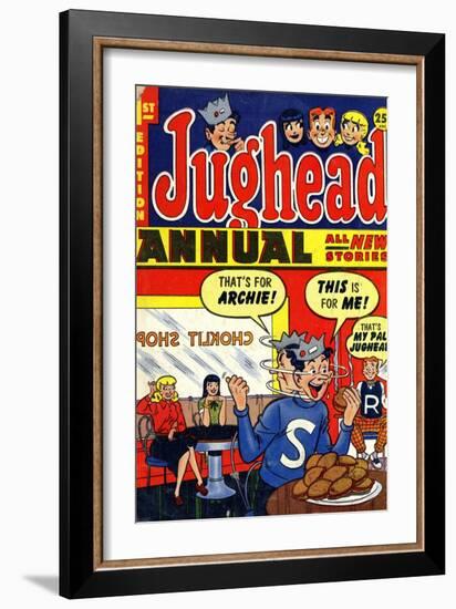 Archie Comics Retro: Jughead Annual Comic Book Cover No.1 (Aged)-null-Framed Art Print