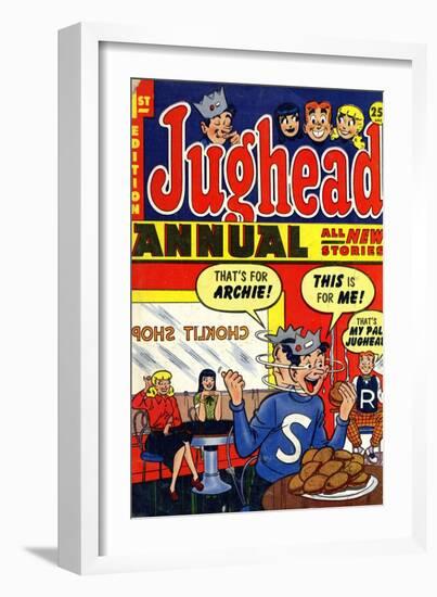 Archie Comics Retro: Jughead Annual Comic Book Cover No.1 (Aged)-null-Framed Art Print