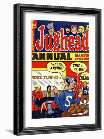 Archie Comics Retro: Jughead Annual Comic Book Cover No.1 (Aged)-null-Framed Art Print