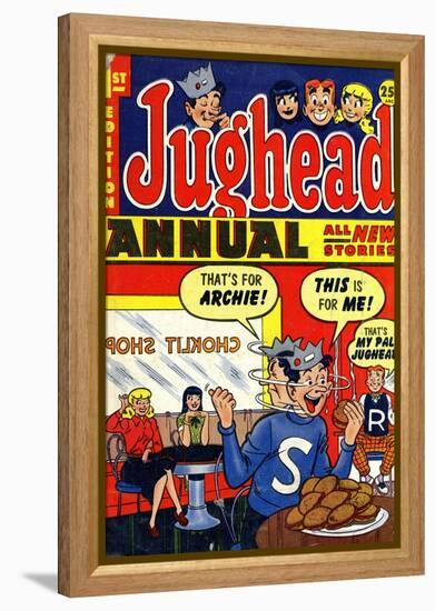 Archie Comics Retro: Jughead Annual Comic Book Cover No.1 (Aged)-null-Framed Stretched Canvas