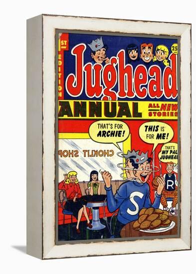 Archie Comics Retro: Jughead Annual Comic Book Cover No.1 (Aged)-null-Framed Stretched Canvas