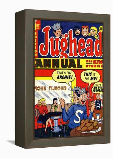 Archie Comics Retro: Jughead Annual Comic Book Cover No.1 (Aged)-null-Framed Stretched Canvas