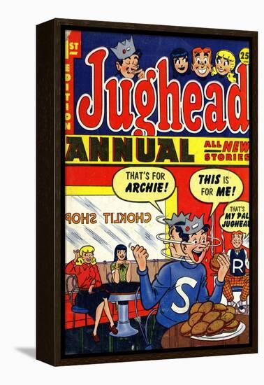 Archie Comics Retro: Jughead Annual Comic Book Cover No.1 (Aged)-null-Framed Stretched Canvas