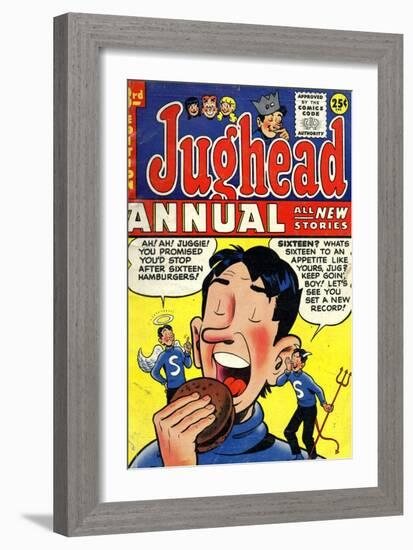 Archie Comics Retro: Jughead Annual Comic Book Cover No.3 (Aged)-null-Framed Art Print