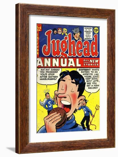 Archie Comics Retro: Jughead Annual Comic Book Cover No.3 (Aged)-null-Framed Art Print