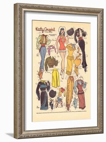 Archie Comics Retro: Katy Keene Cowgirl Fashions (Aged)-Bill Woggon-Framed Art Print