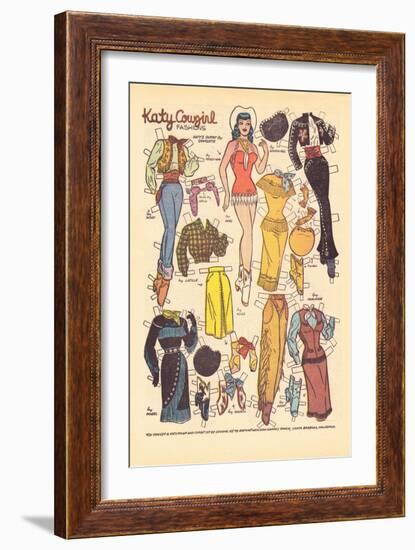 Archie Comics Retro: Katy Keene Cowgirl Fashions (Aged)-Bill Woggon-Framed Art Print