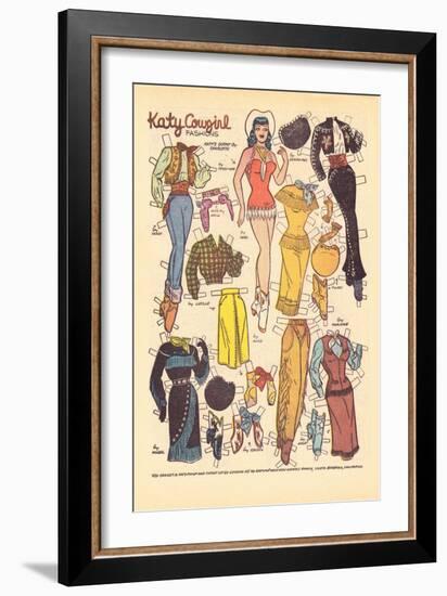 Archie Comics Retro: Katy Keene Cowgirl Fashions (Aged)-Bill Woggon-Framed Art Print