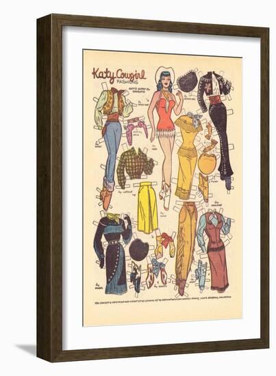 Archie Comics Retro: Katy Keene Cowgirl Fashions (Aged)-Bill Woggon-Framed Premium Giclee Print