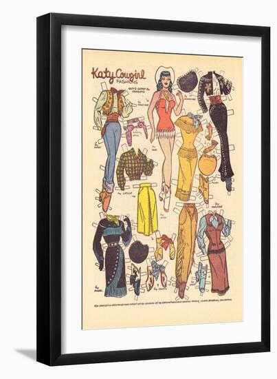 Archie Comics Retro: Katy Keene Cowgirl Fashions (Aged)-Bill Woggon-Framed Premium Giclee Print